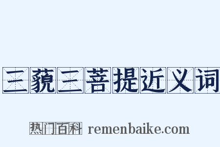 三藐三菩提近义词是什么意思的图片